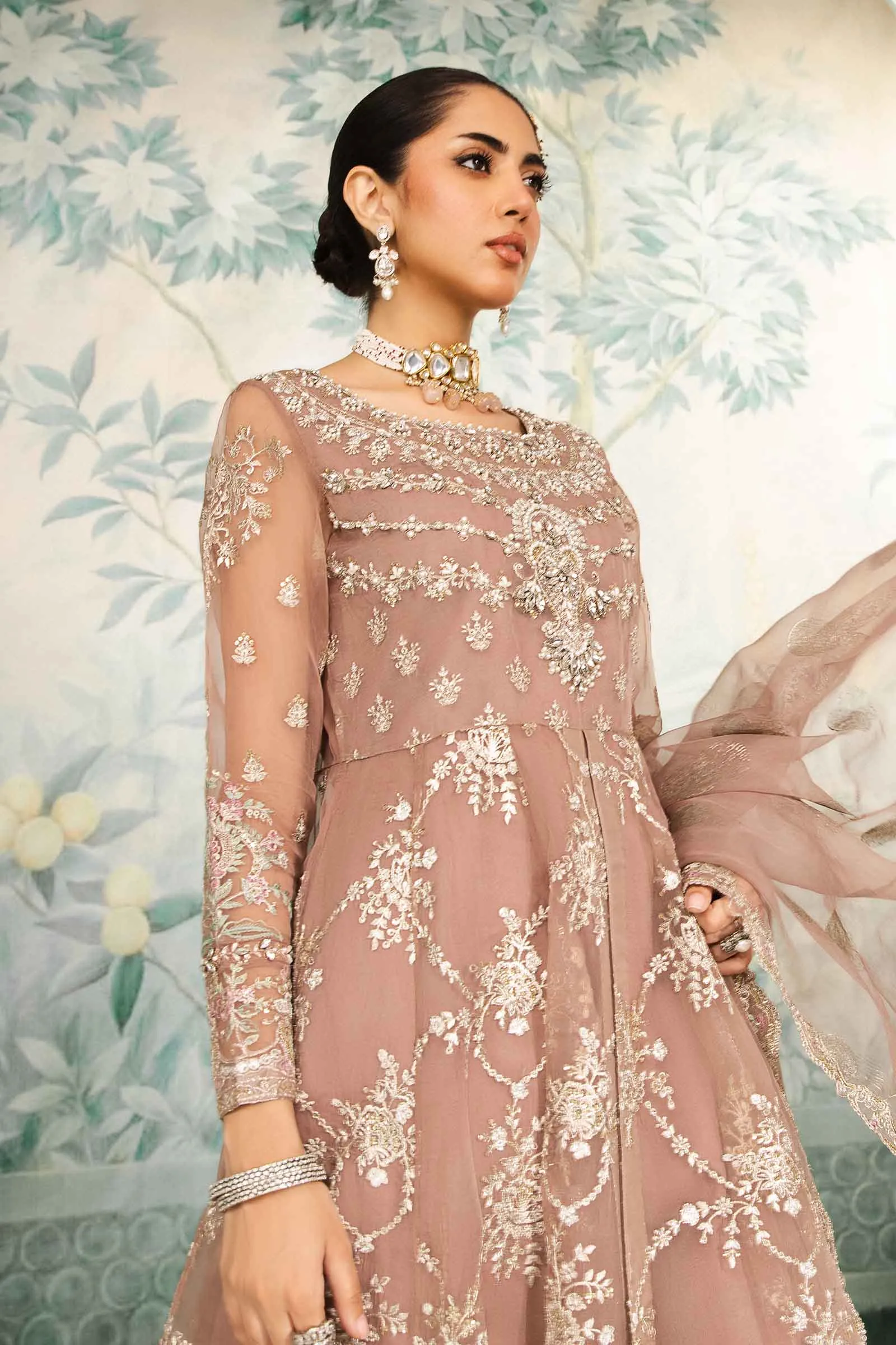 3 Piece Embroidered Organza Suit | SF-EA24-30