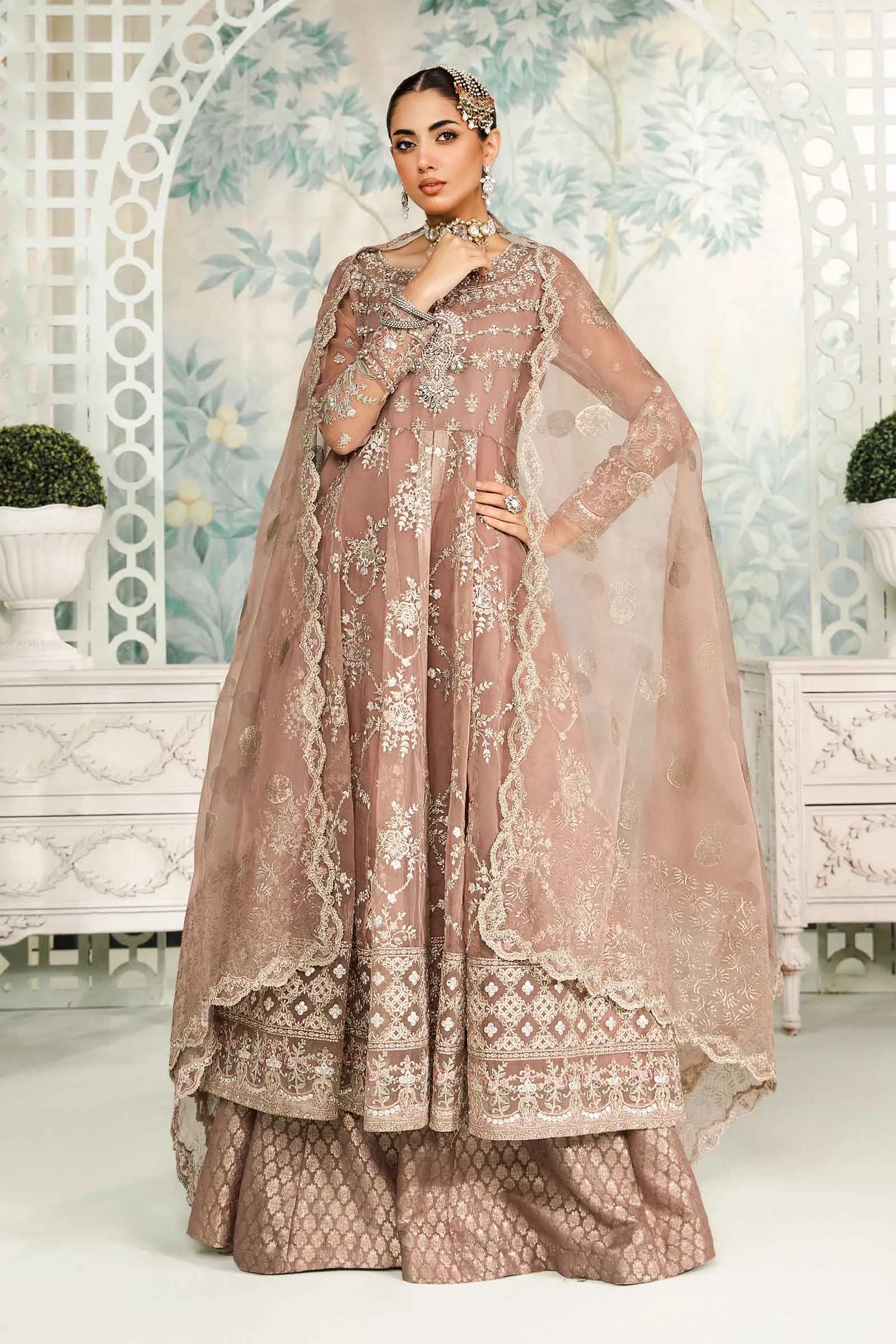 3 Piece Embroidered Organza Suit | SF-EA24-30