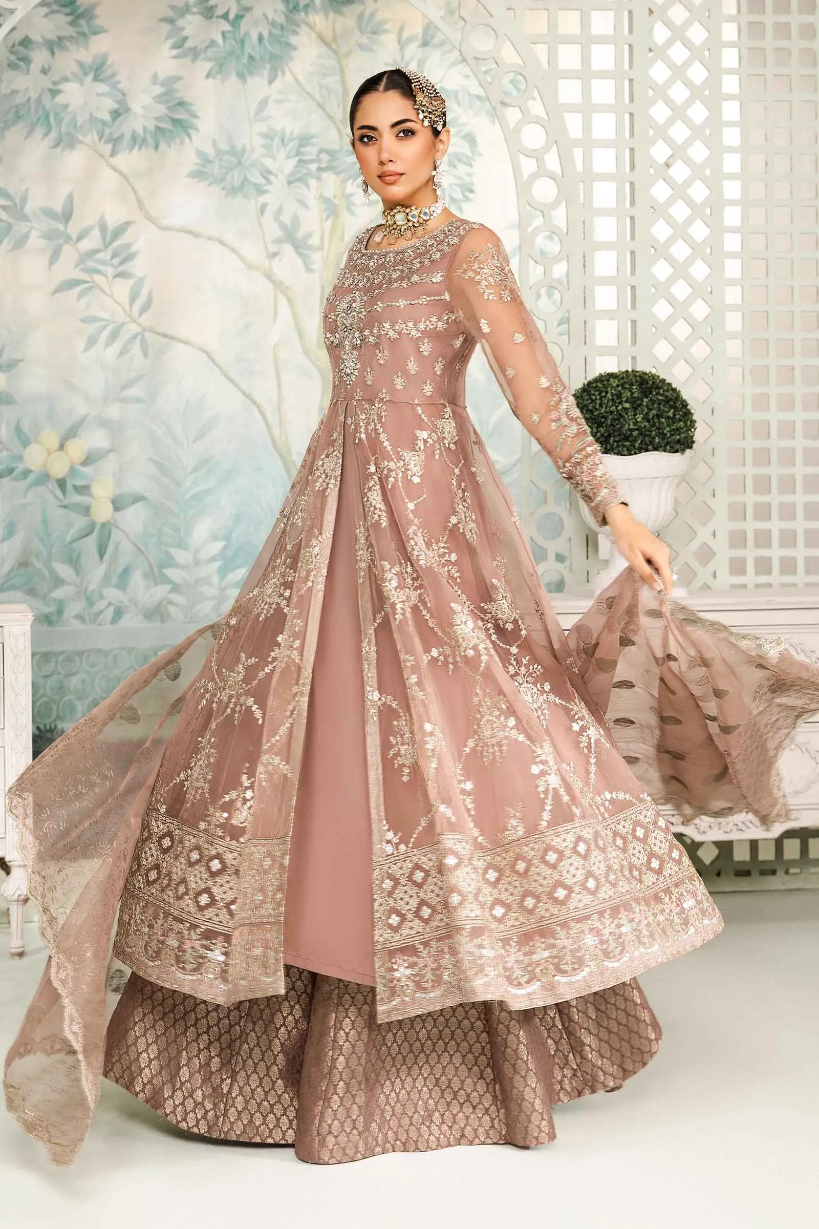 3 Piece Embroidered Organza Suit | SF-EA24-30