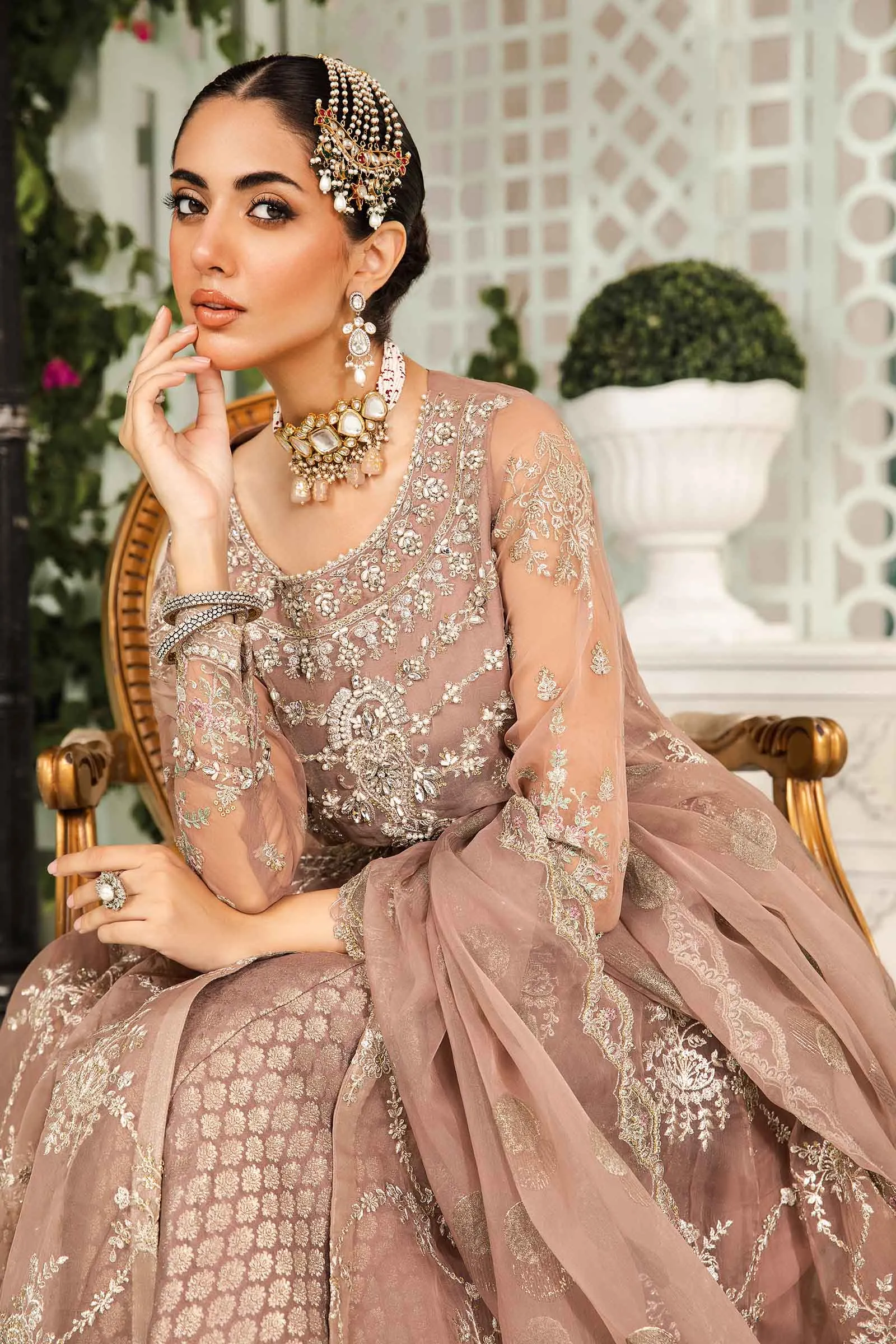 3 Piece Embroidered Organza Suit | SF-EA24-30