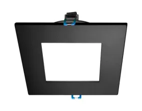 4 in. Square Black Flat Panel LED Downlight in 2700K