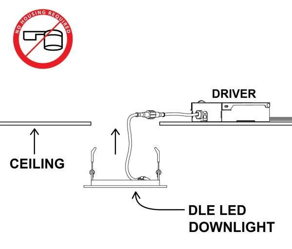 4 in. Square Black Flat Panel LED Downlight in 2700K