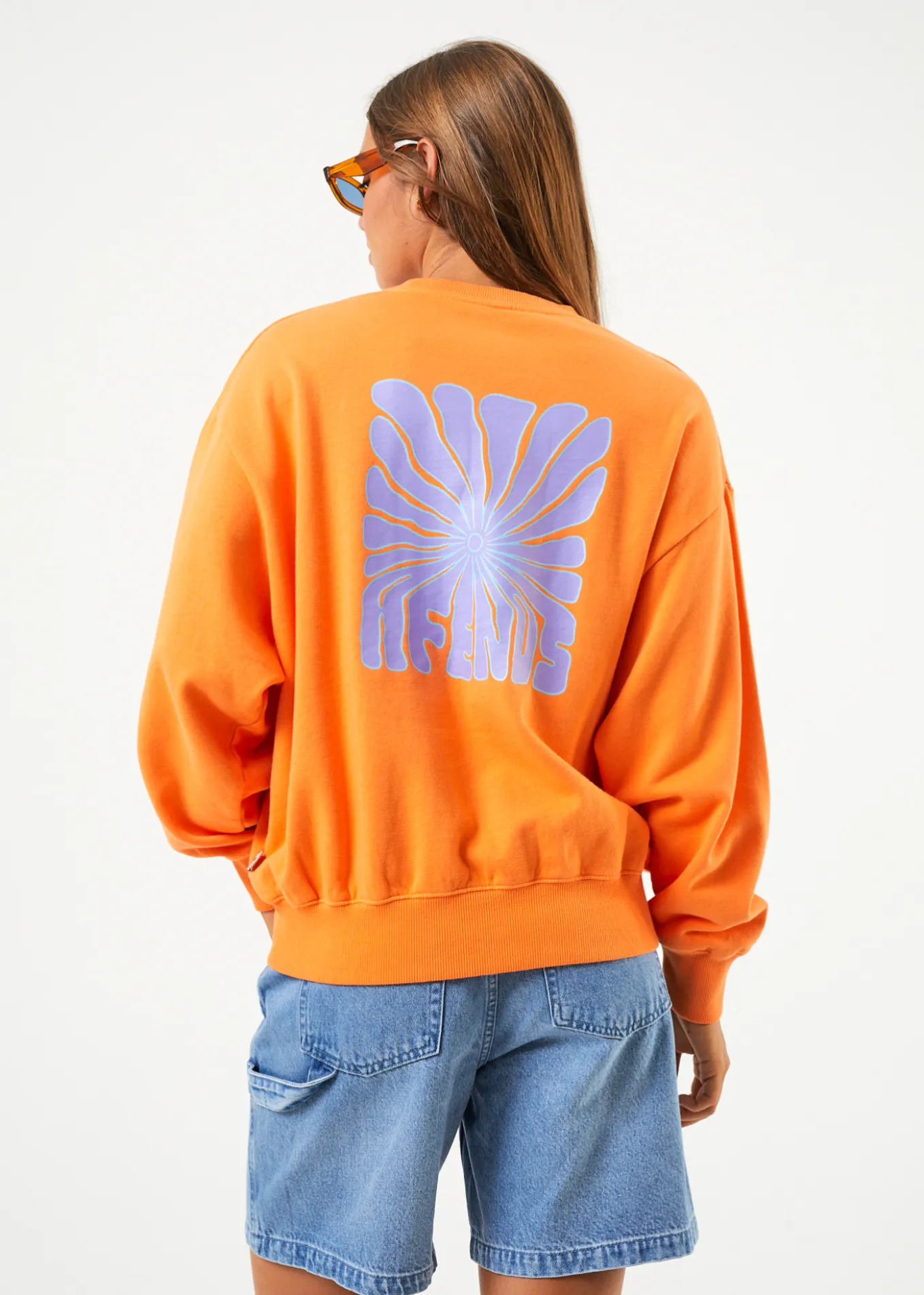 AFENDS Womens Moomin - Crew Neck Jumper - Tangerine