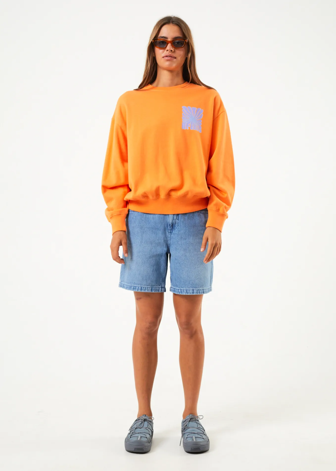 AFENDS Womens Moomin - Crew Neck Jumper - Tangerine