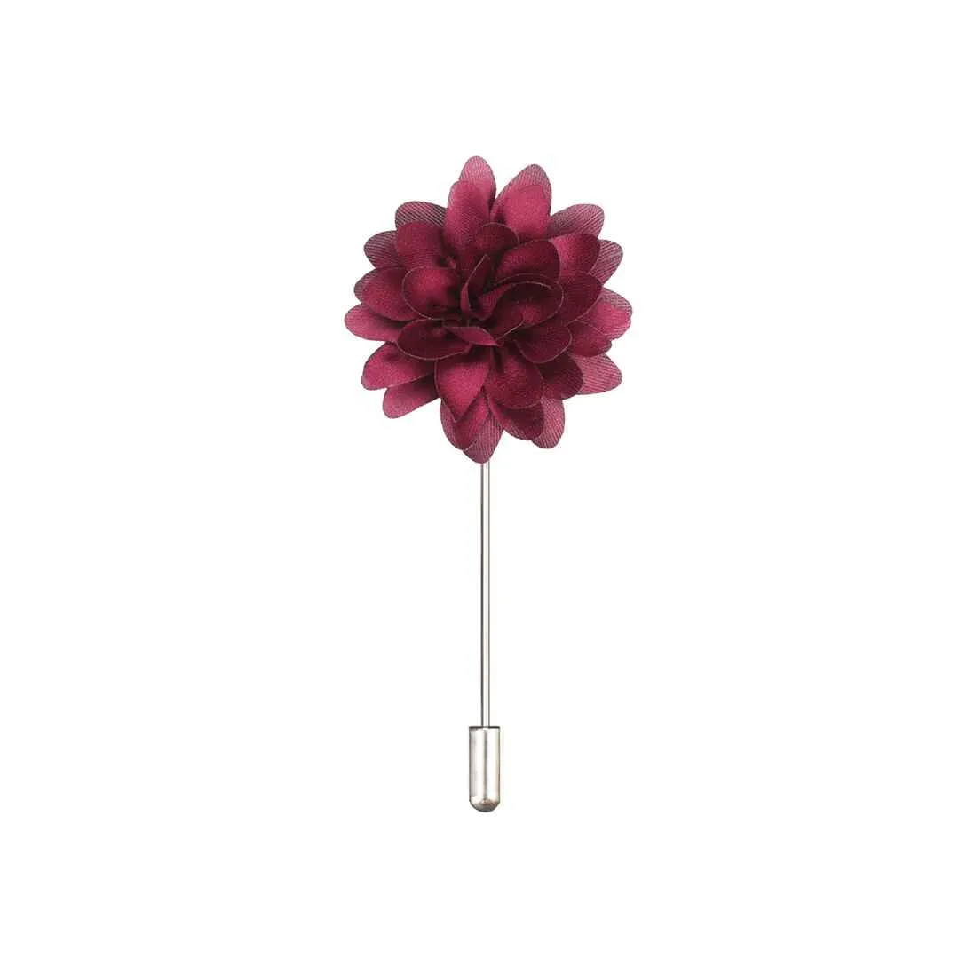 Amour Flower Lapel Pin, Plum