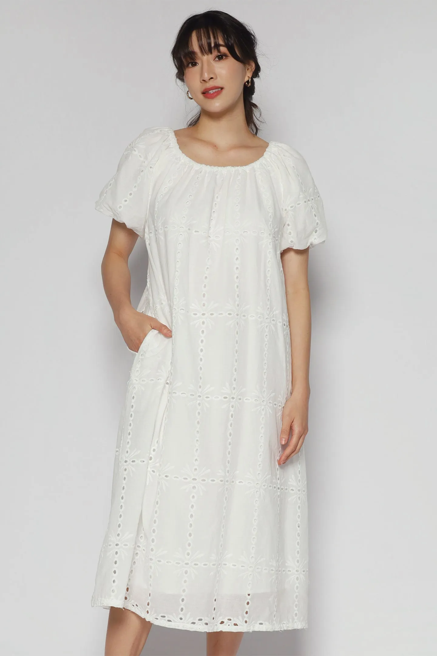 Anakin Dress in White Crochet