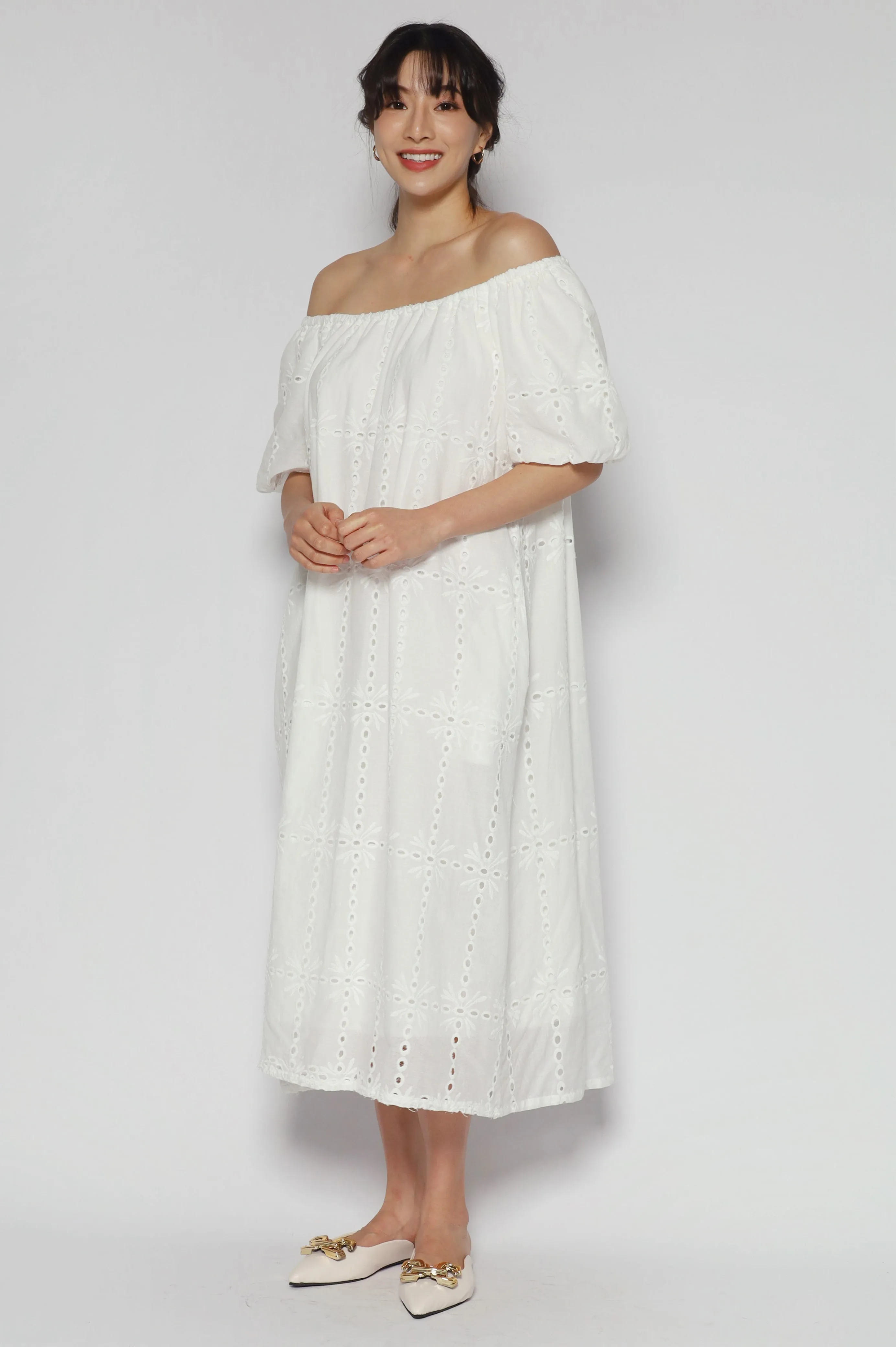 Anakin Dress in White Crochet