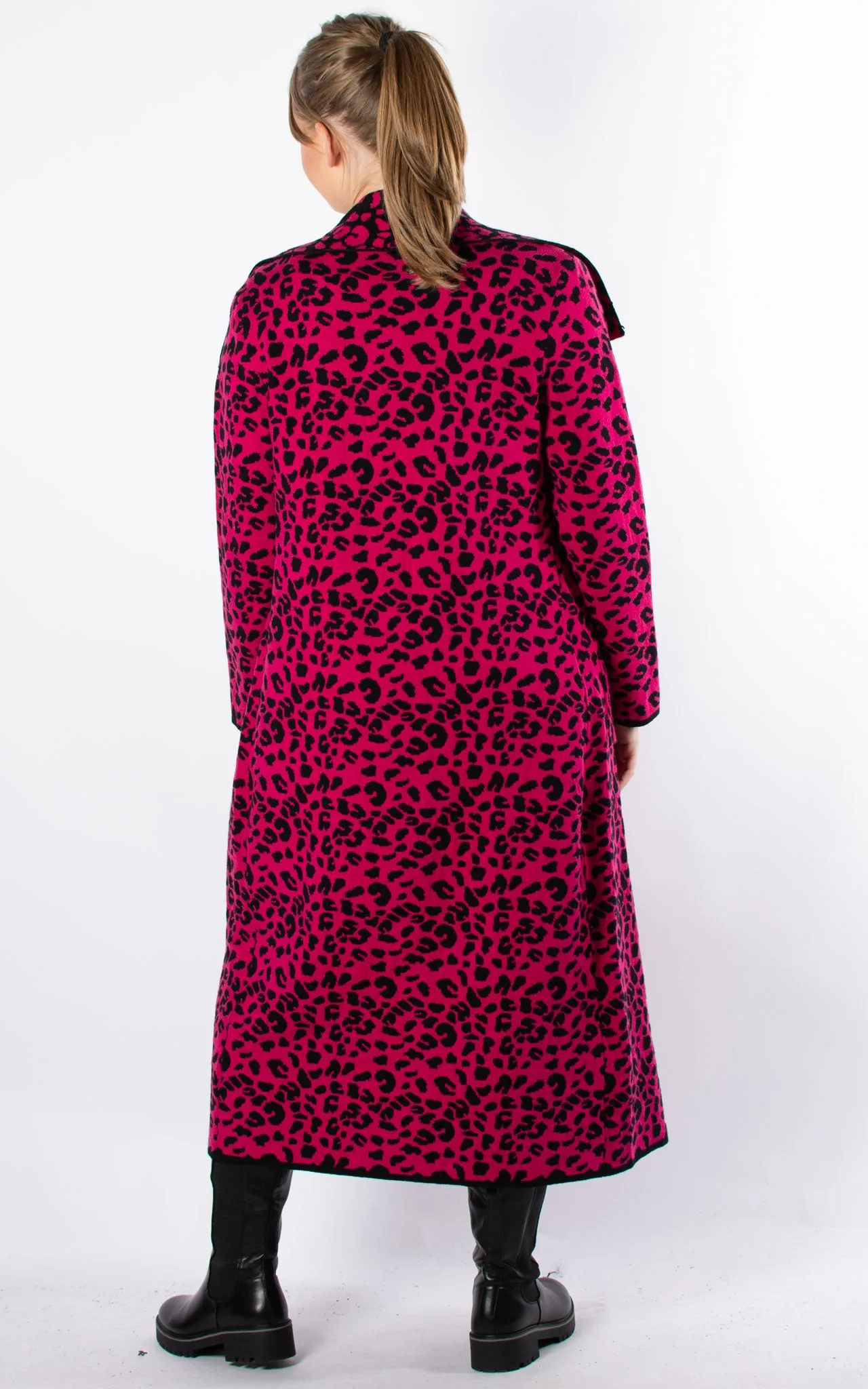 Animal Print Coat | Hot Pink