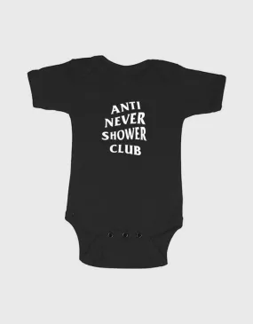 ANSC - Anti Never Shower Club Onesie, 12-18m