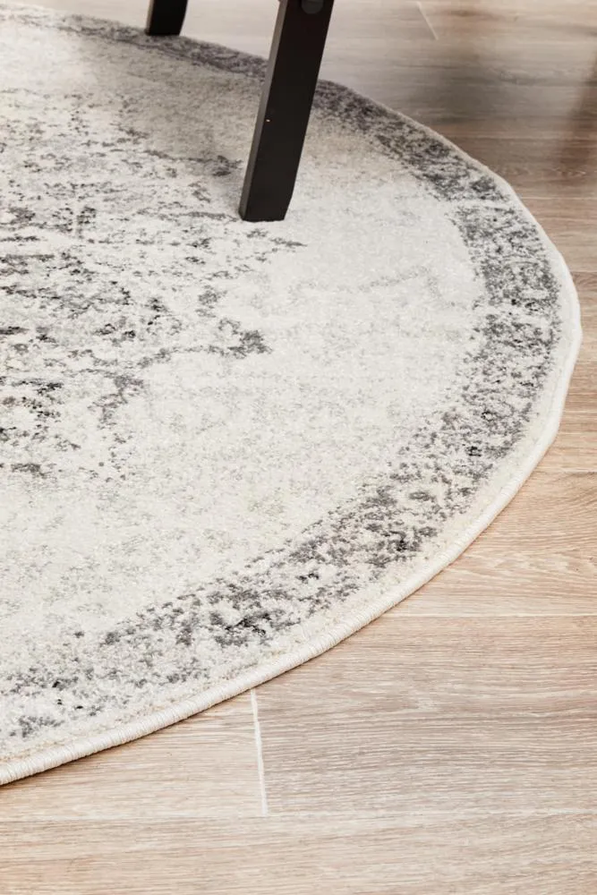 Apadana Aarya Silver Round Rug