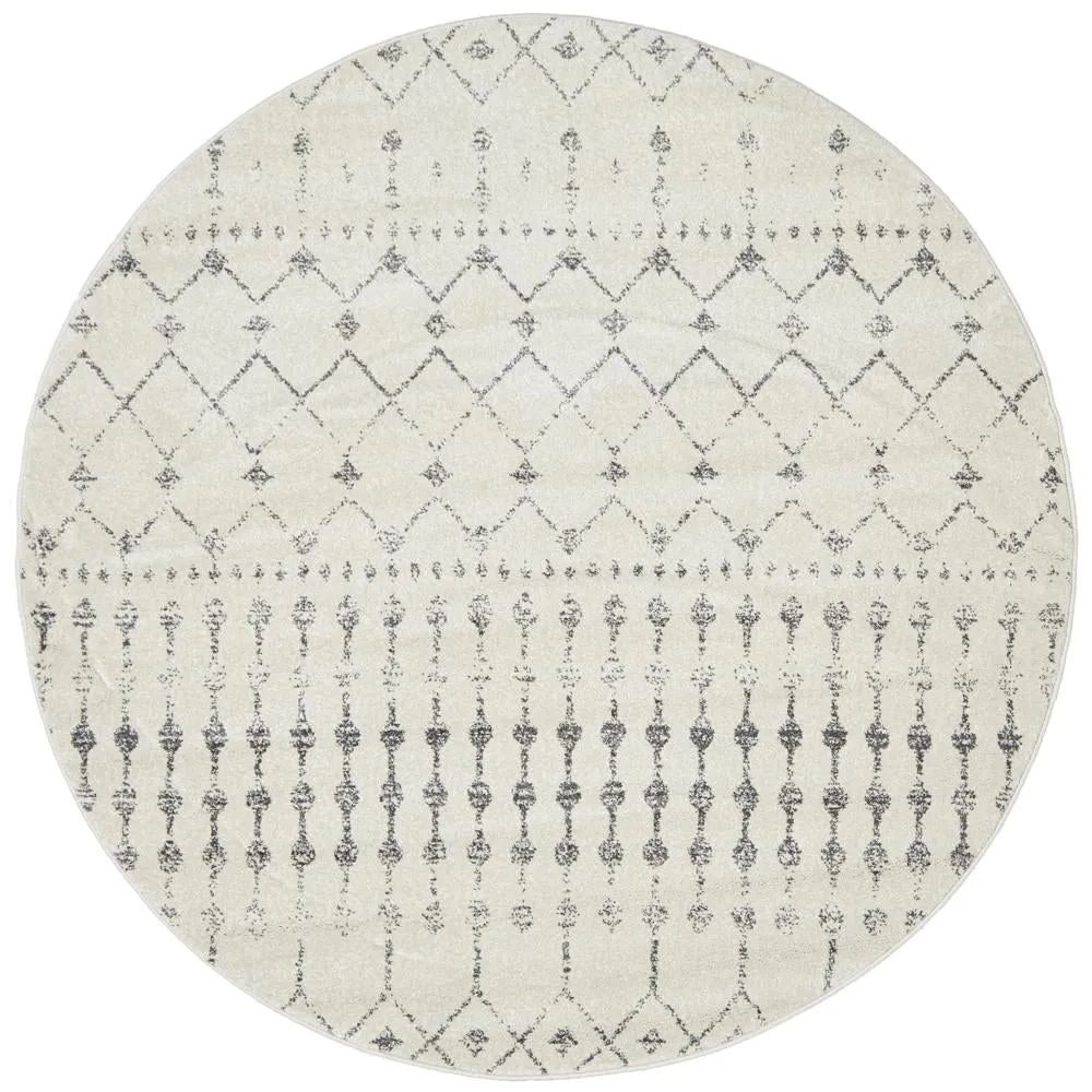 Apadana Lily  Silver Round Rug