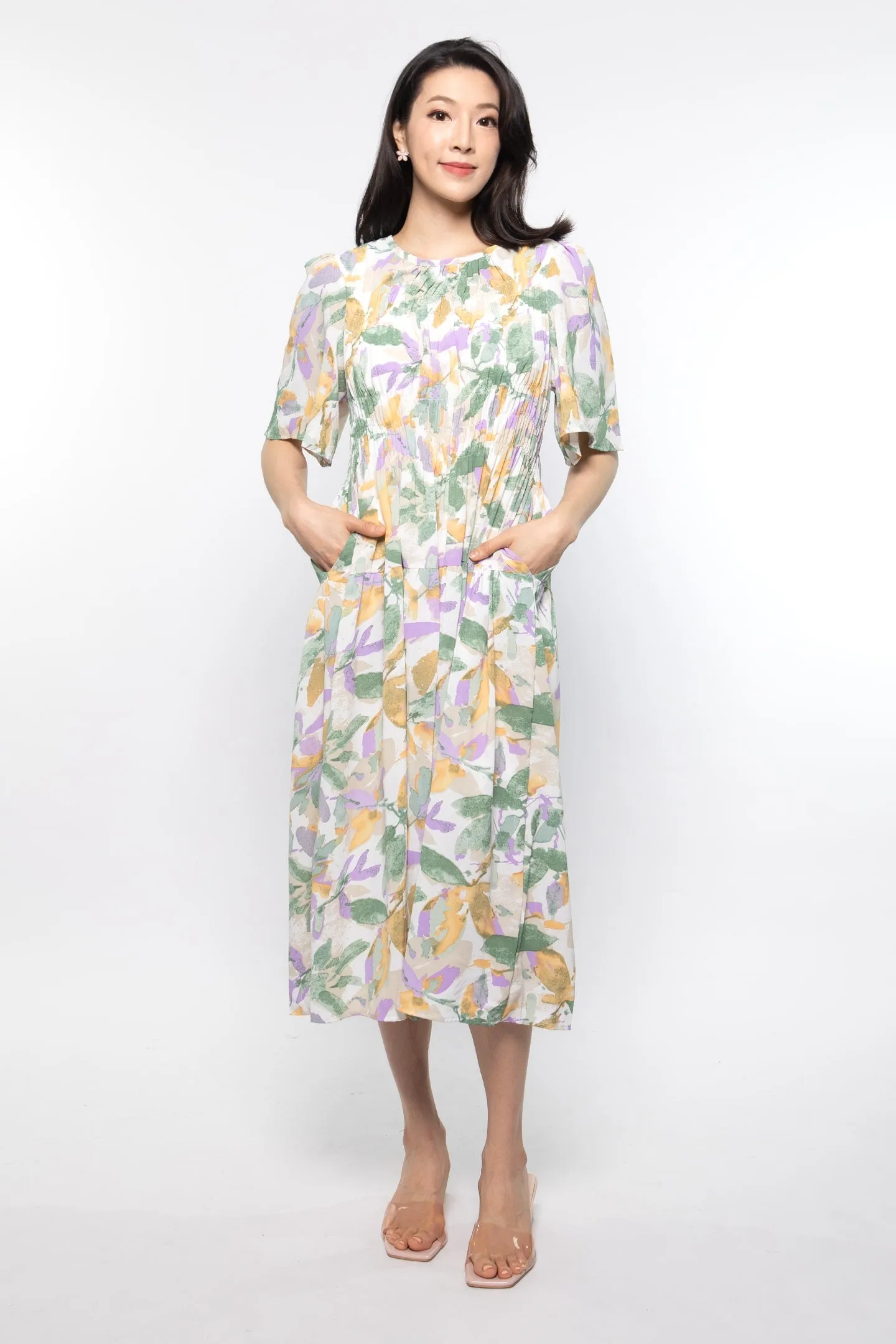 Astha Dress in Botanical