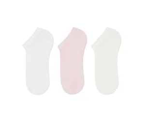 Baby Girl Trainer Socks Pink Plain 3Pk (0-12mths)