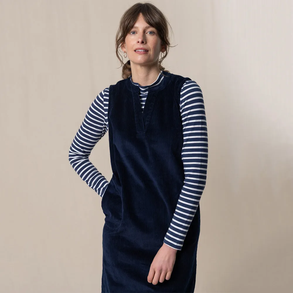 Belle Navy Cord Dress