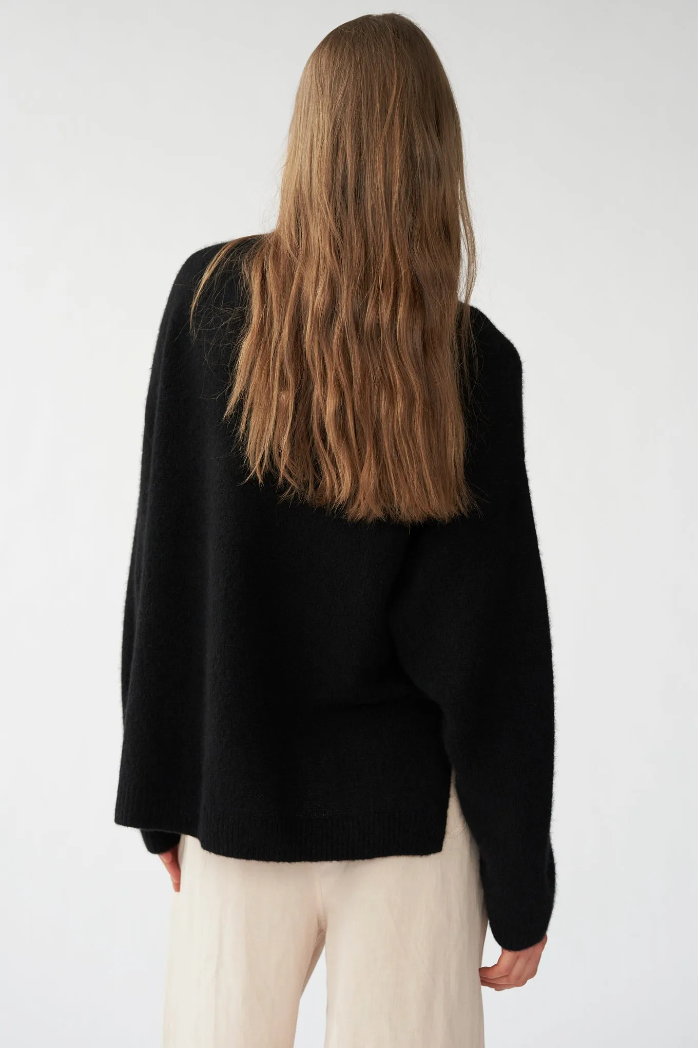 BEZ KNIT - BLACK  - SILK/CASHMERE