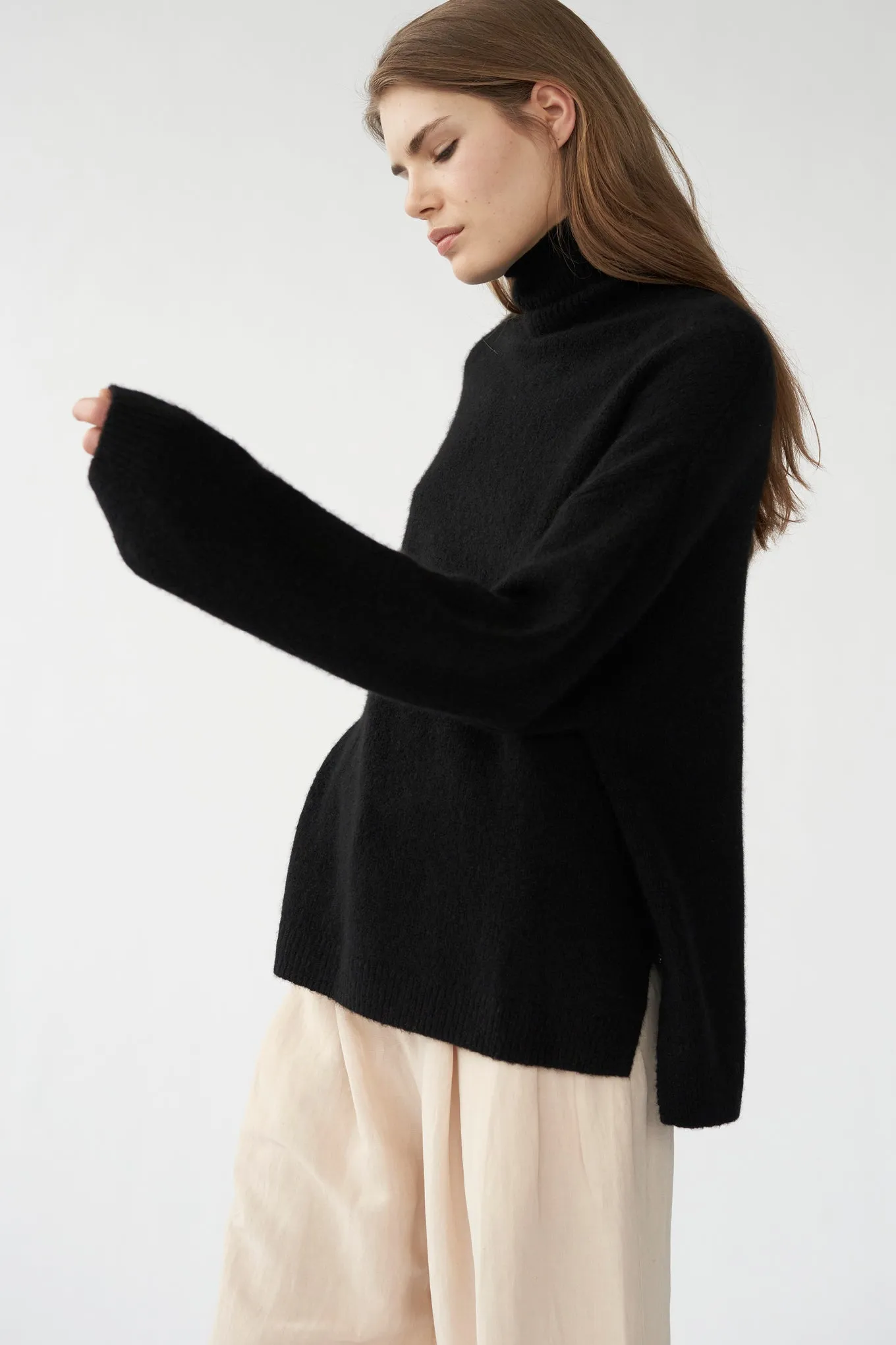 BEZ KNIT - BLACK  - SILK/CASHMERE