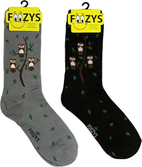 Black Owl Family Tree Socks