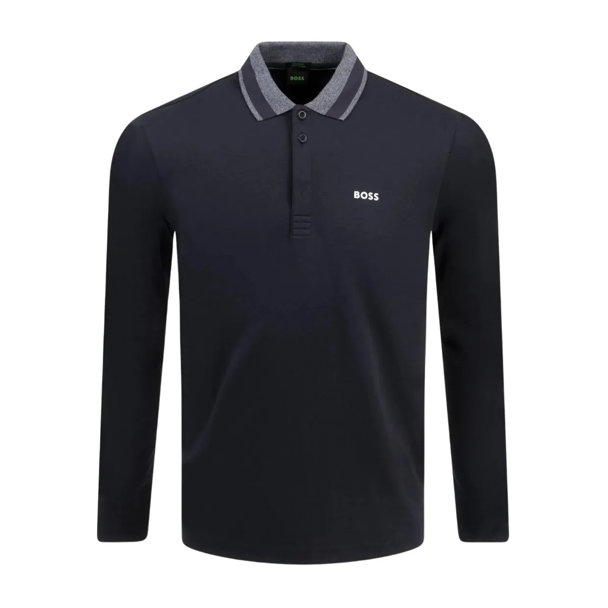 BOSS Plisy 2 Long Sleeve Navy Polo Shirt