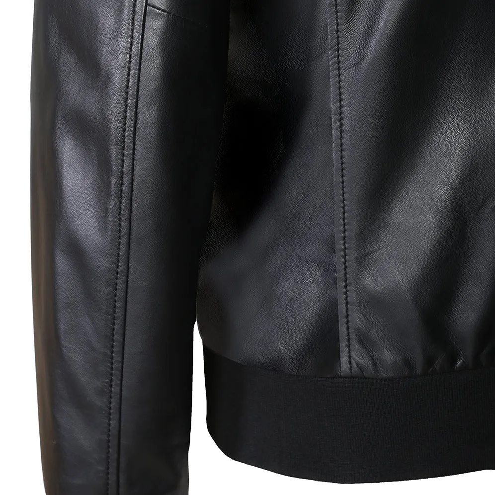 Brandon Men's New Zealand Leather Bomber Jacket