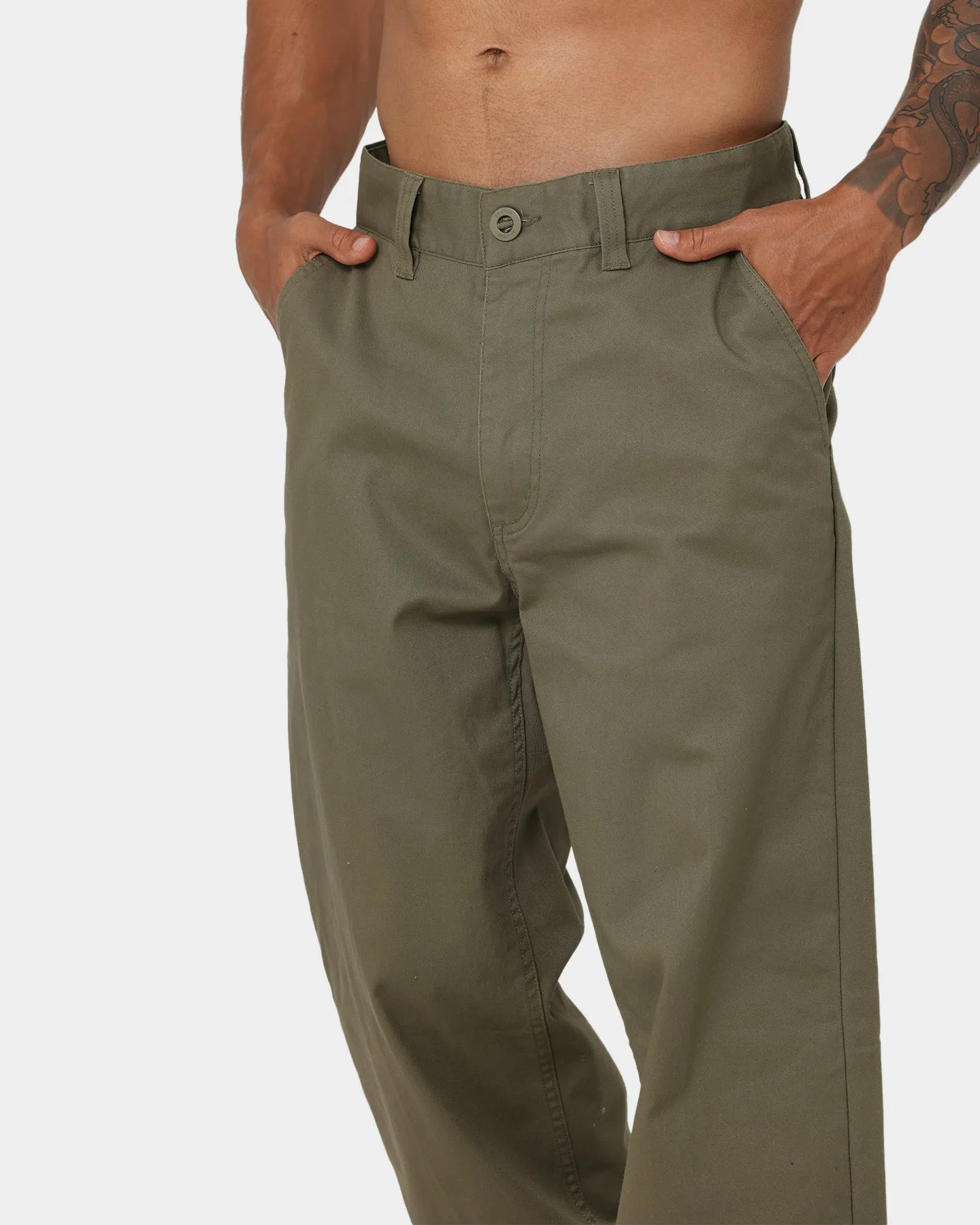 Brixton Choice Chino Relaxed Pants Military Olive