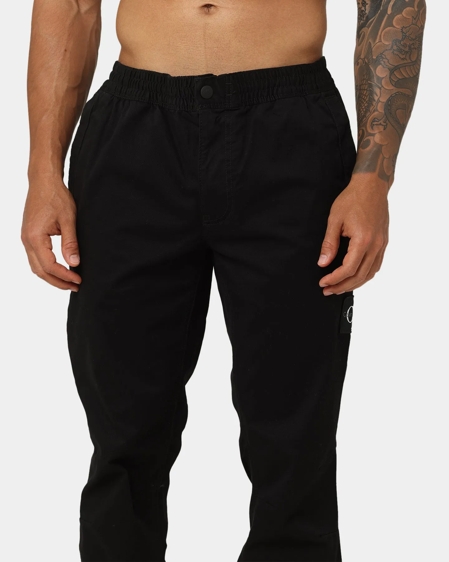 Calvin Klein Monogram Badge Casual Chino CK Black