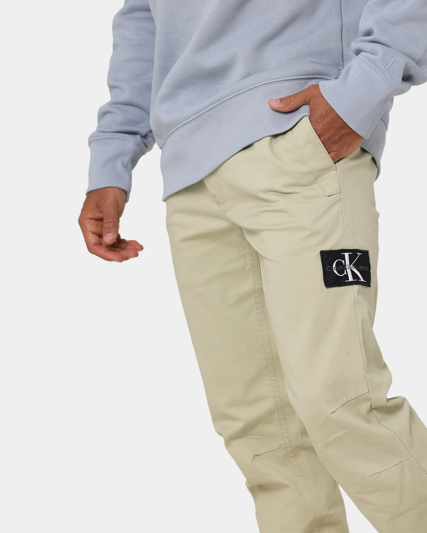 Calvin Klein Monogram Badge Casual Chino Wheat Fields