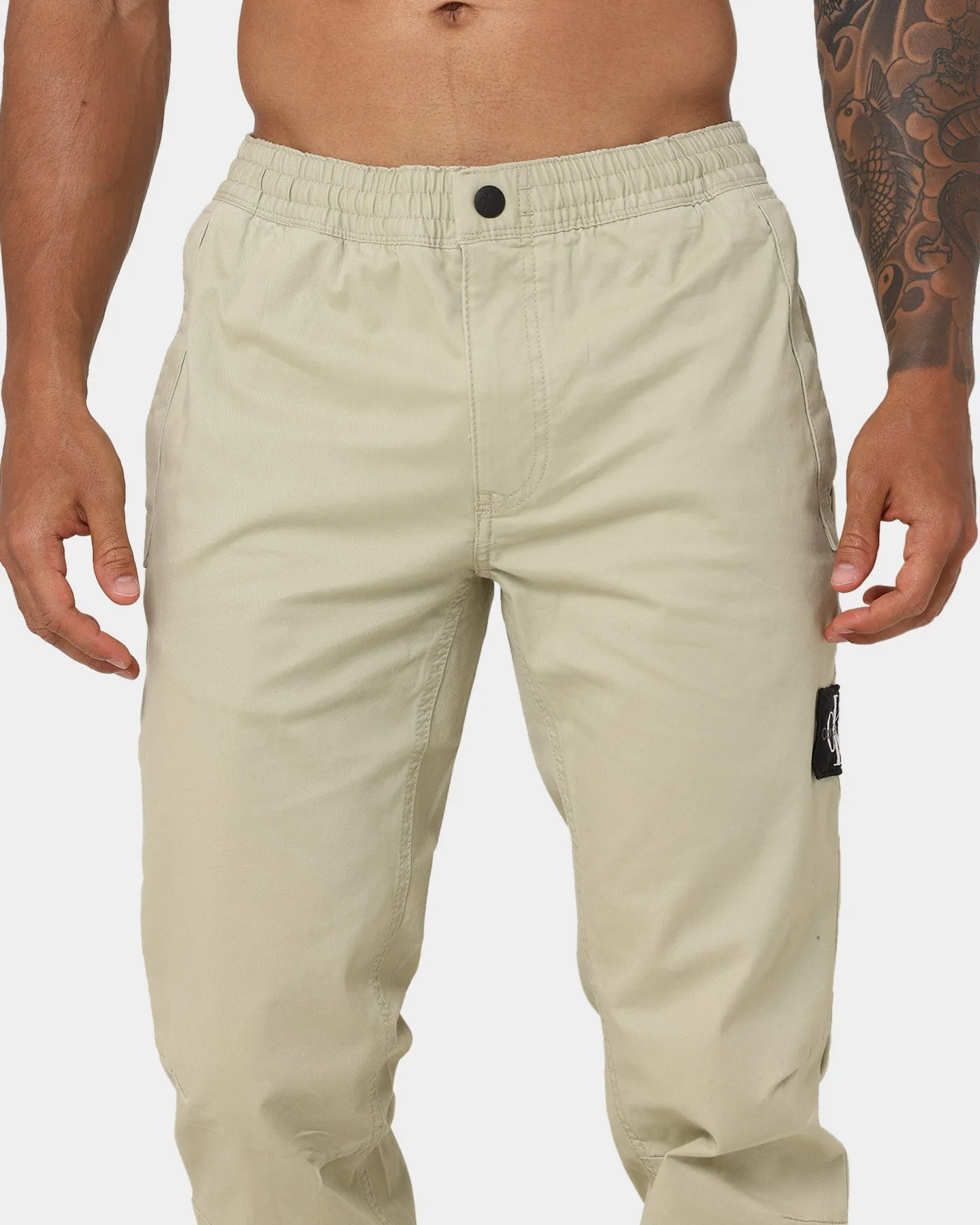 Calvin Klein Monogram Badge Casual Chino Wheat Fields