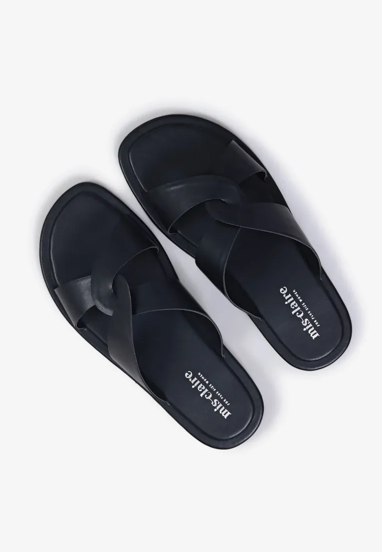 Camden Twist Strap Sandals - Black