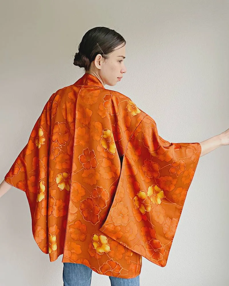 Camellia Bloom Elegance Haori Kimono Jacket