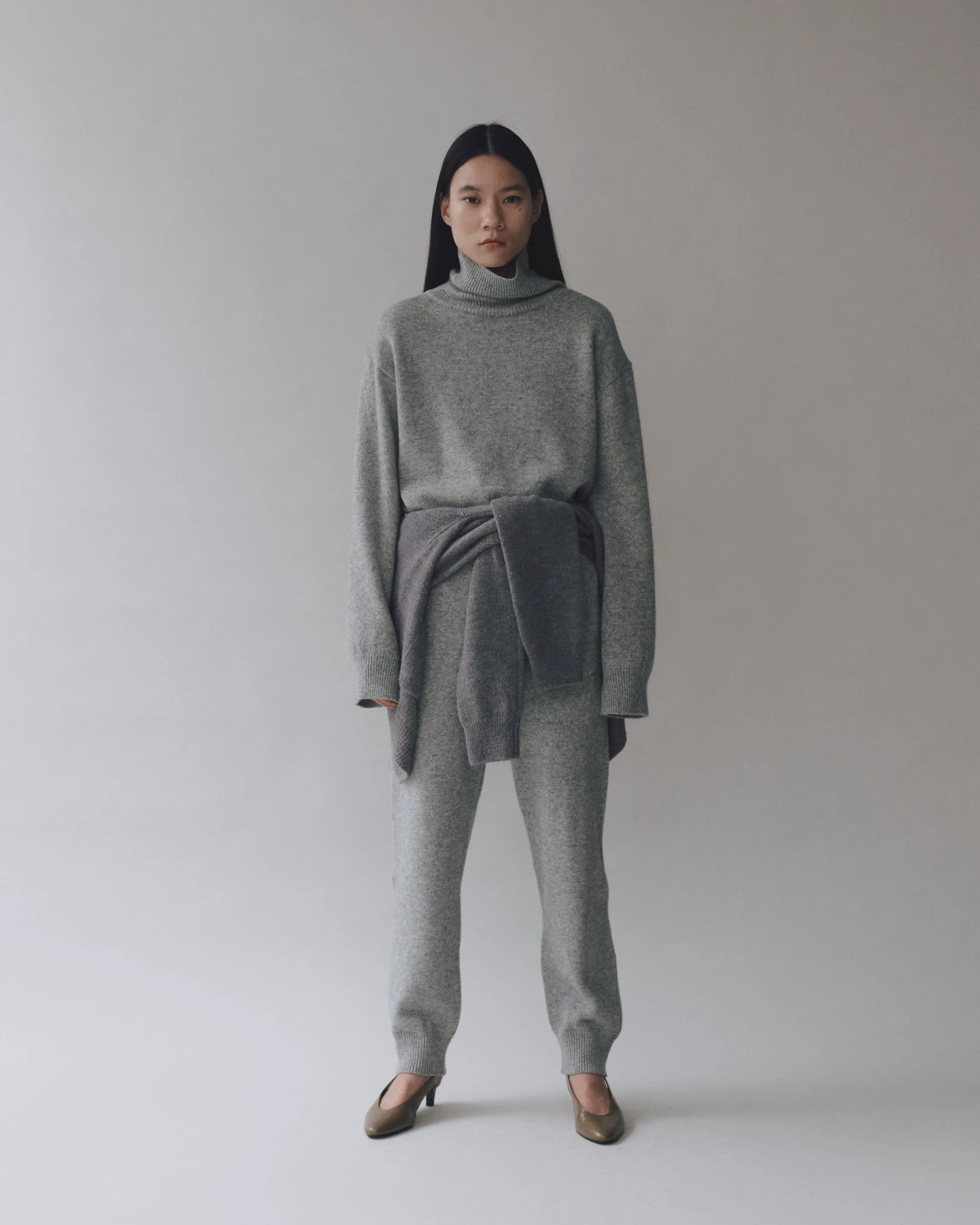 CASHMERE BLEND KNIT PANTS