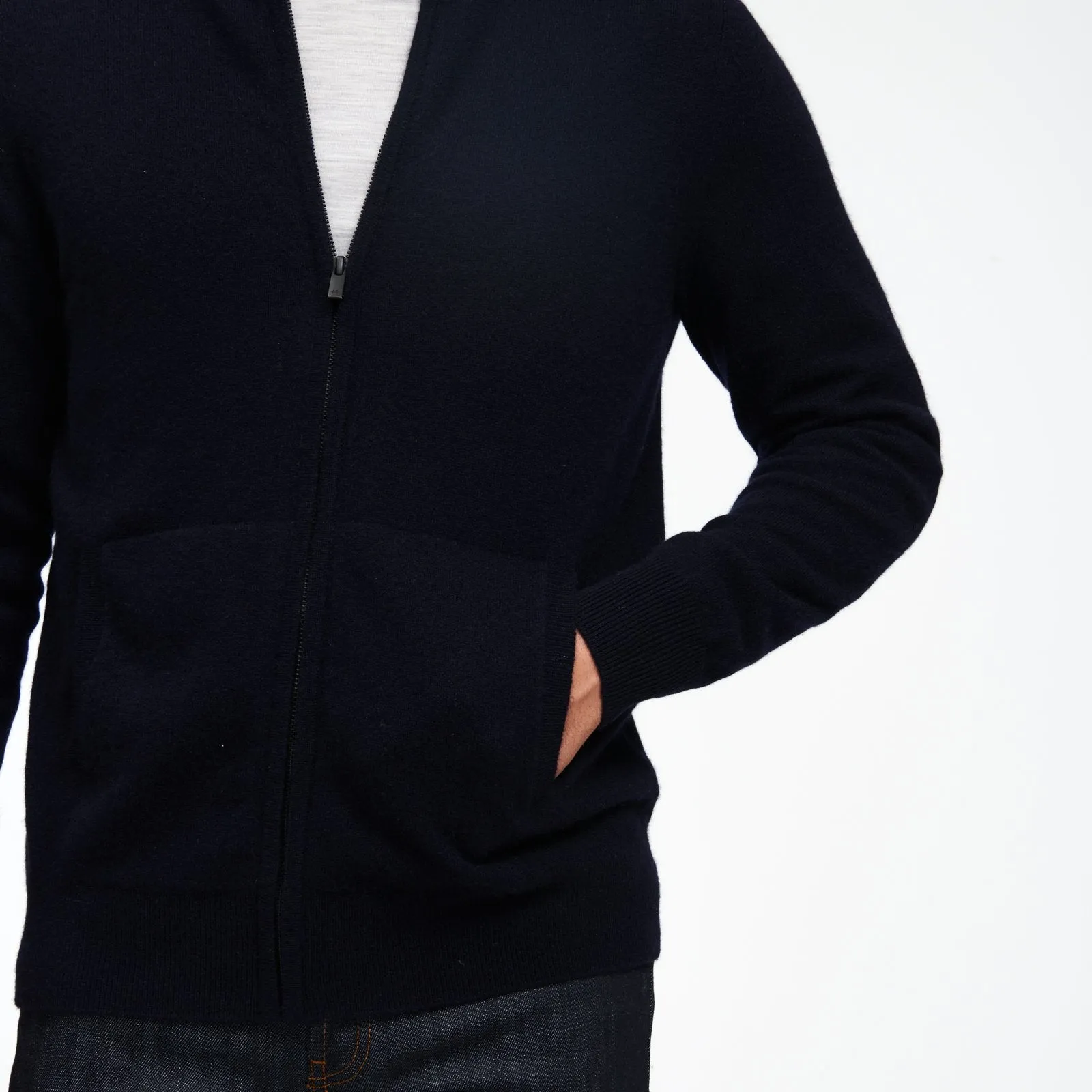 Cashmere Full Zip Sweater