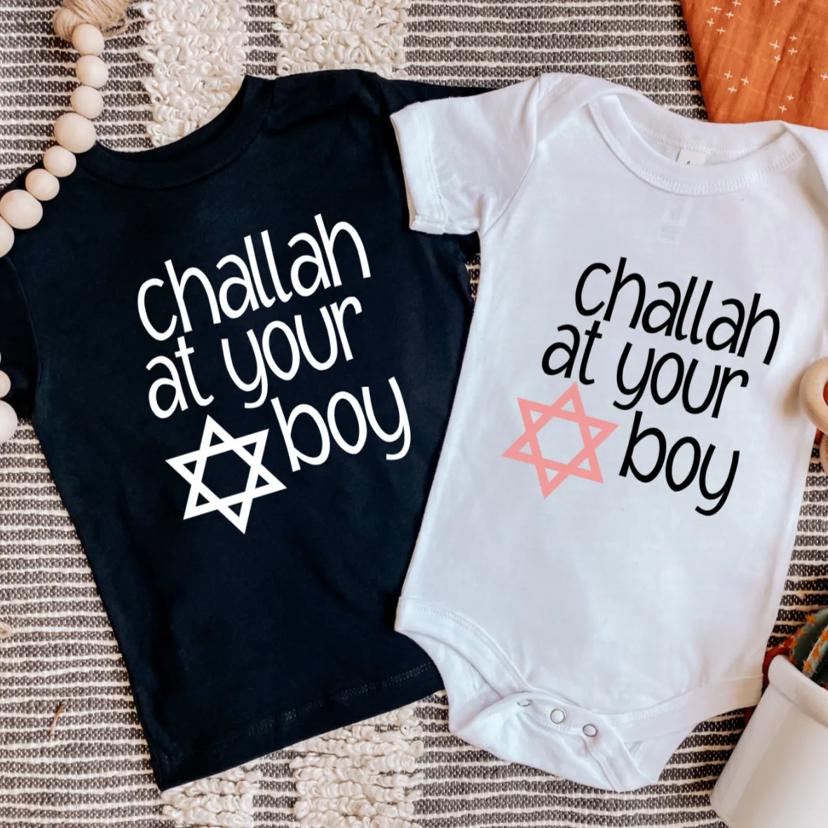 Challah at Your Boy/Ain't No Challah Back Girl Baby and Toddler Shirt by Salt and Sparkle