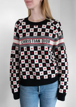 Christian Dior 2020 Cashmere Heart Logo Sweater