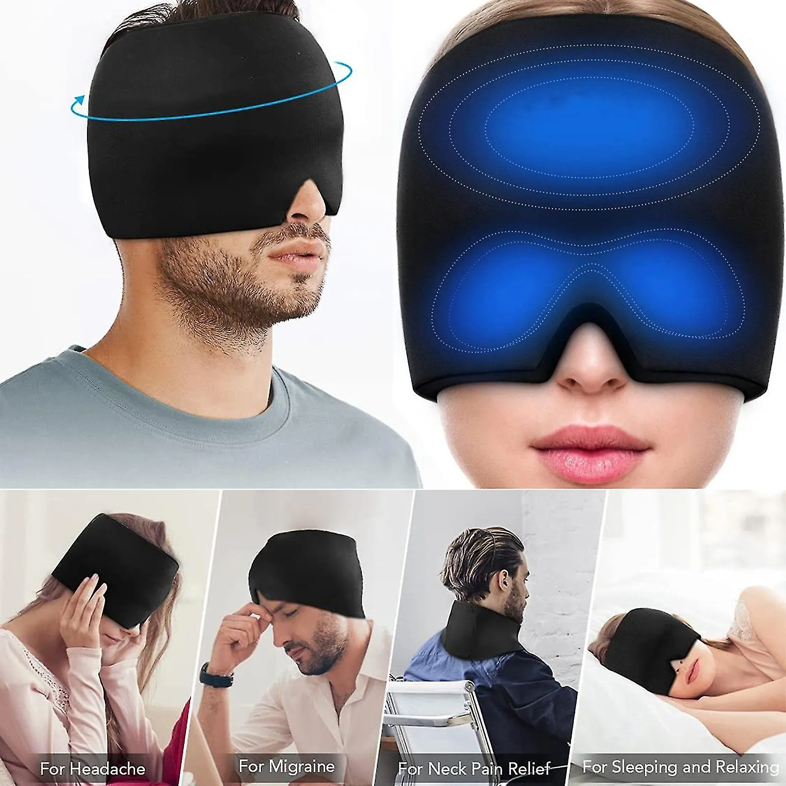 Cold Therapy Migraine Relief Hat