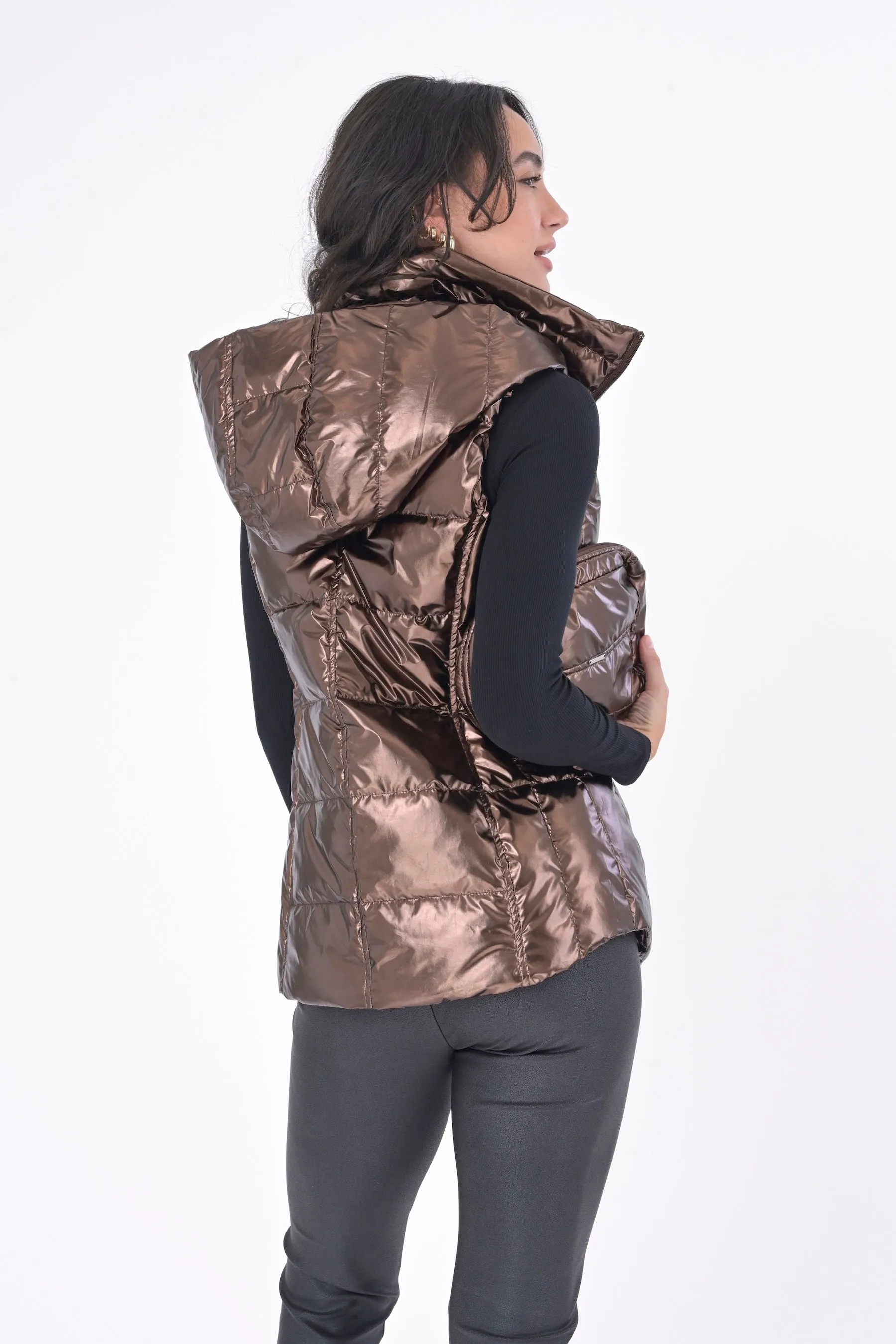 Cosmic Metallic Down Vest