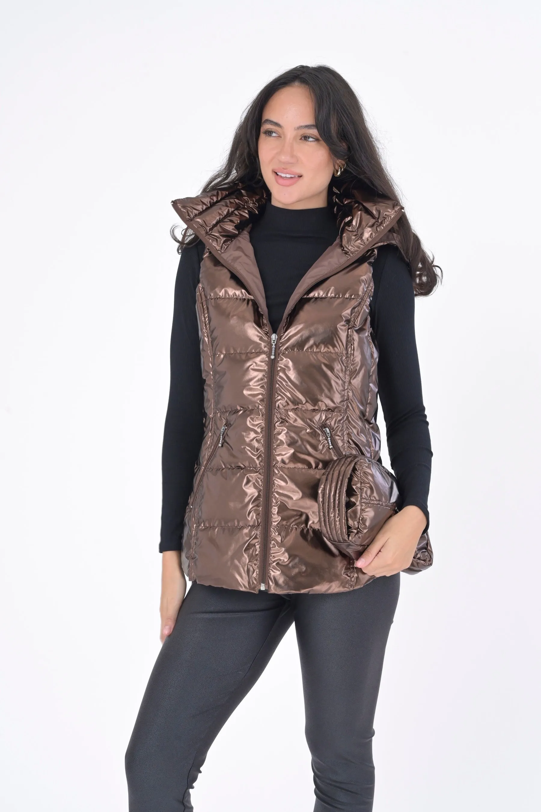 Cosmic Metallic Down Vest