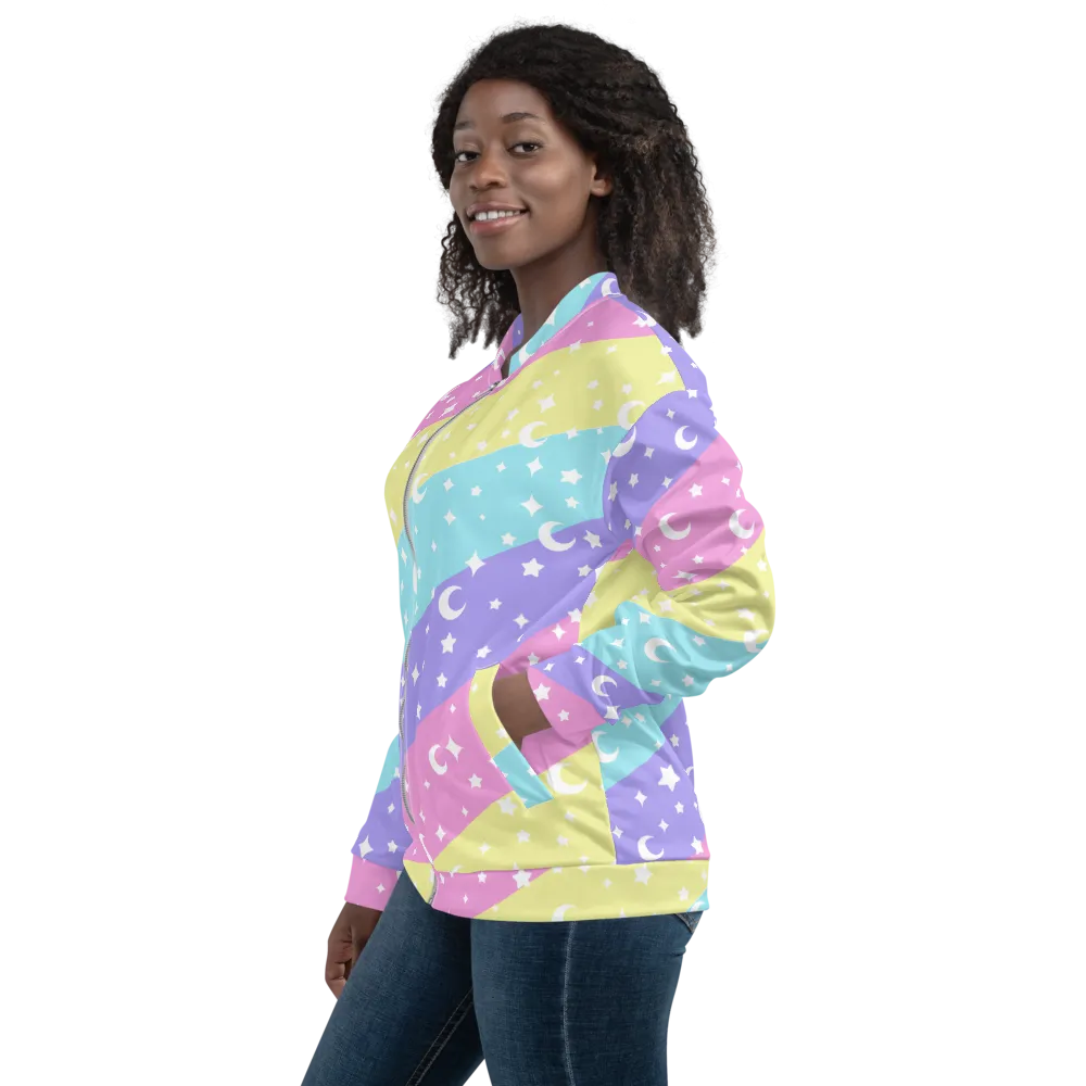 Cosmic Rainbow Unisex Bomber Jacket