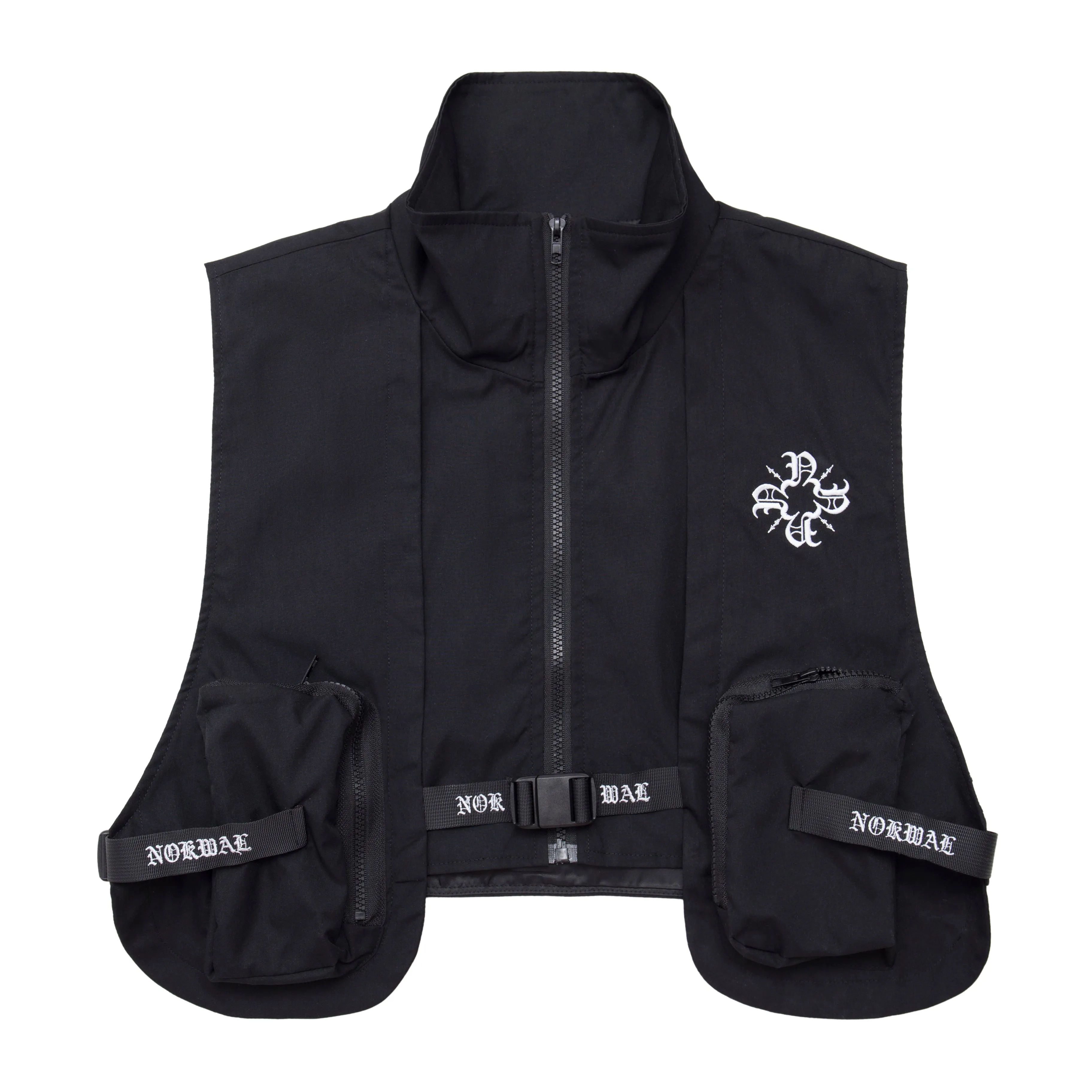 Cropped Black Utility Vest