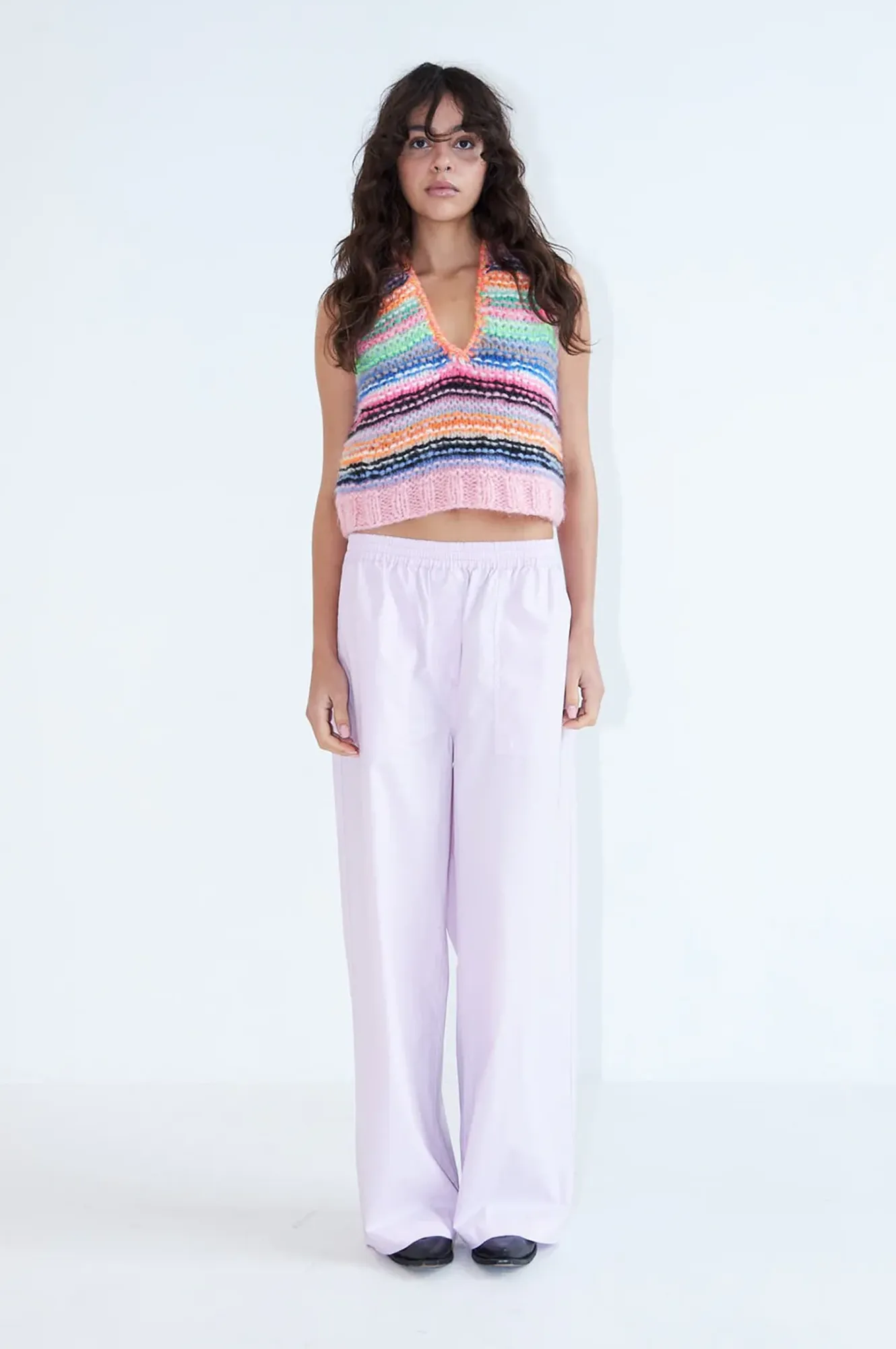 Dawn x Dare Ginny Pink Stripe Vest