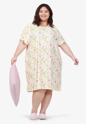 Divine Full Prints Unicorn Sleep Dress - Yellow