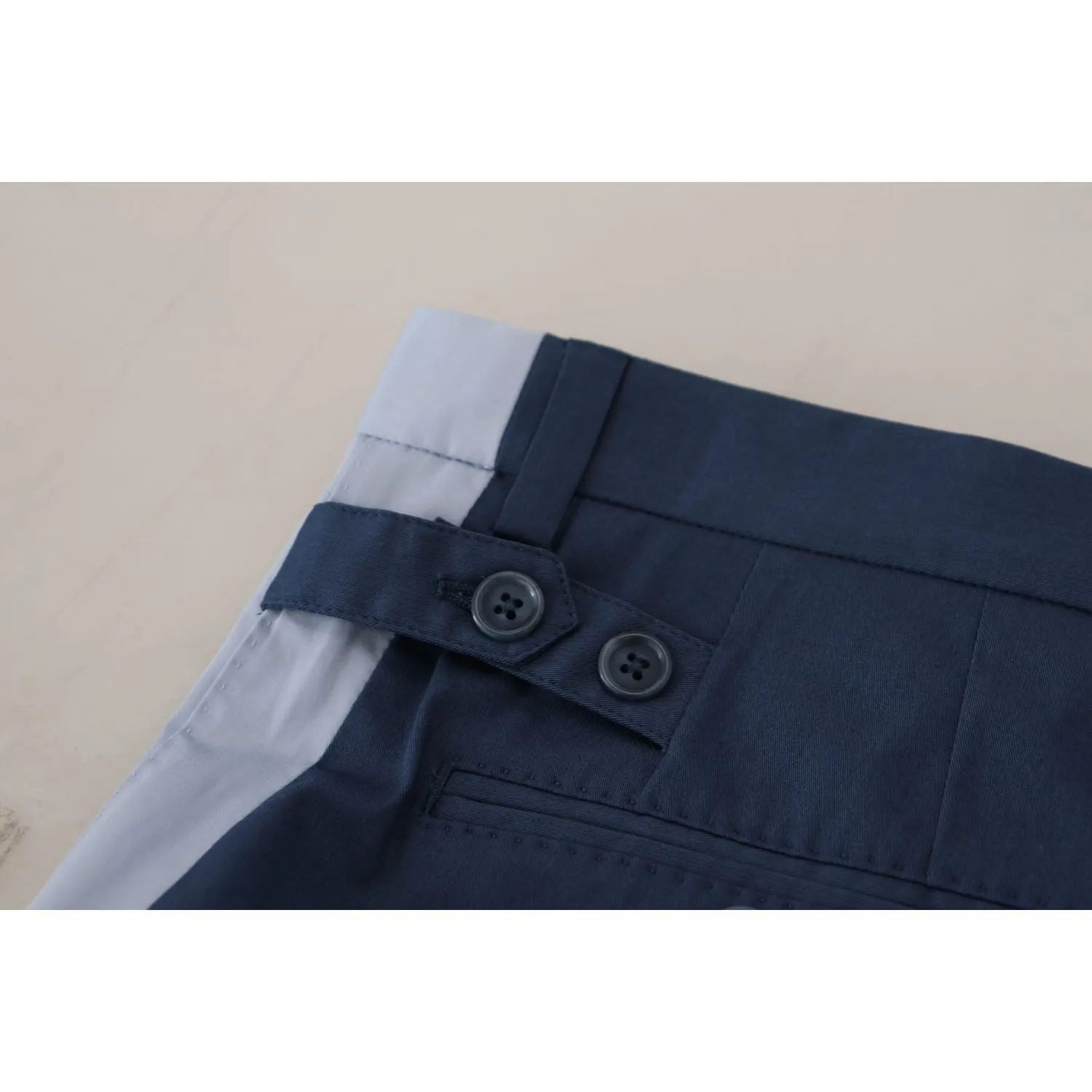 Dolce & Gabbana Elegant Blue Cotton Blend Pants for Men