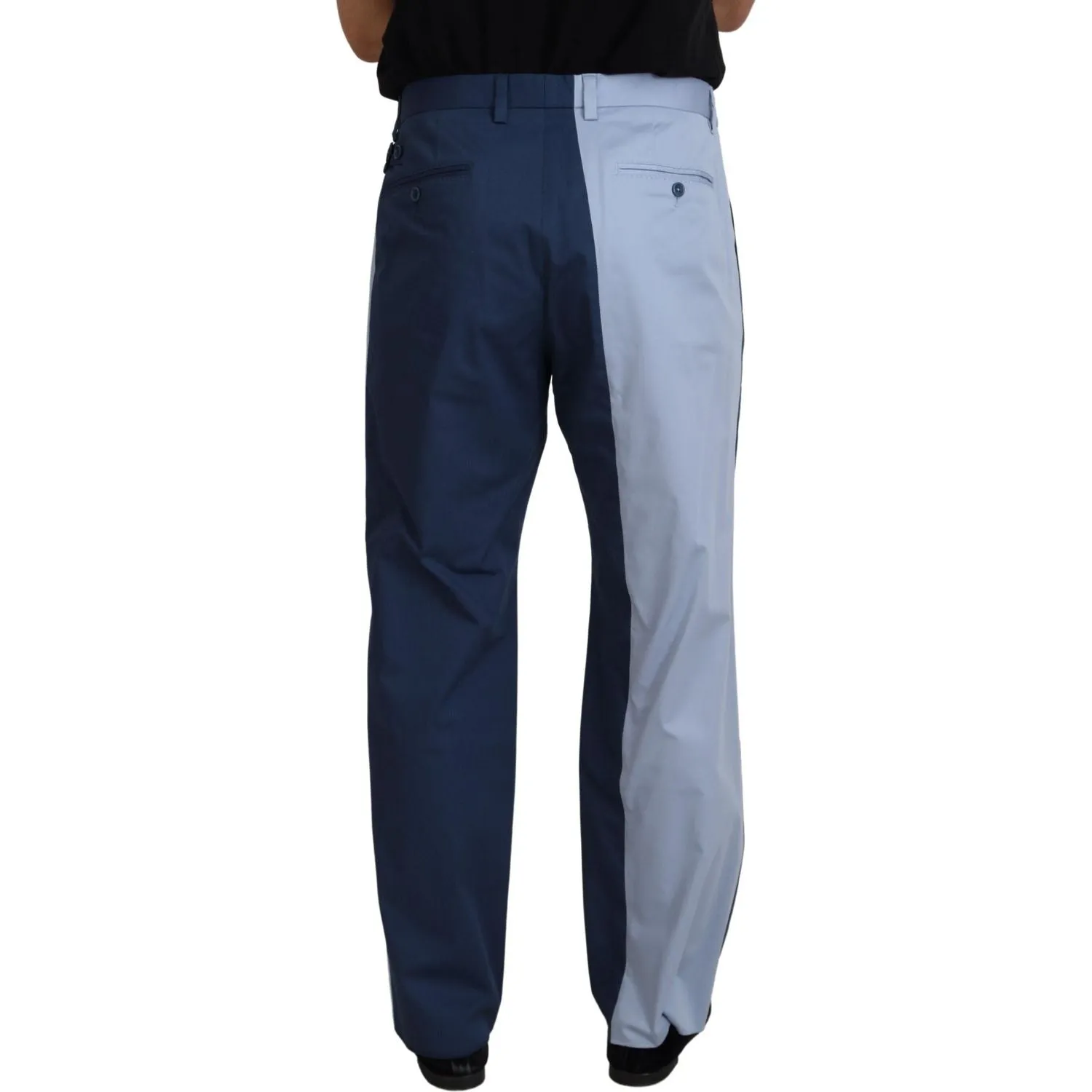 Dolce & Gabbana Elegant Blue Cotton Blend Pants for Men