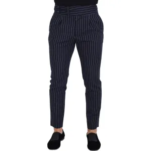 Dolce & Gabbana Sophisticated Blue Wool Blend Trousers