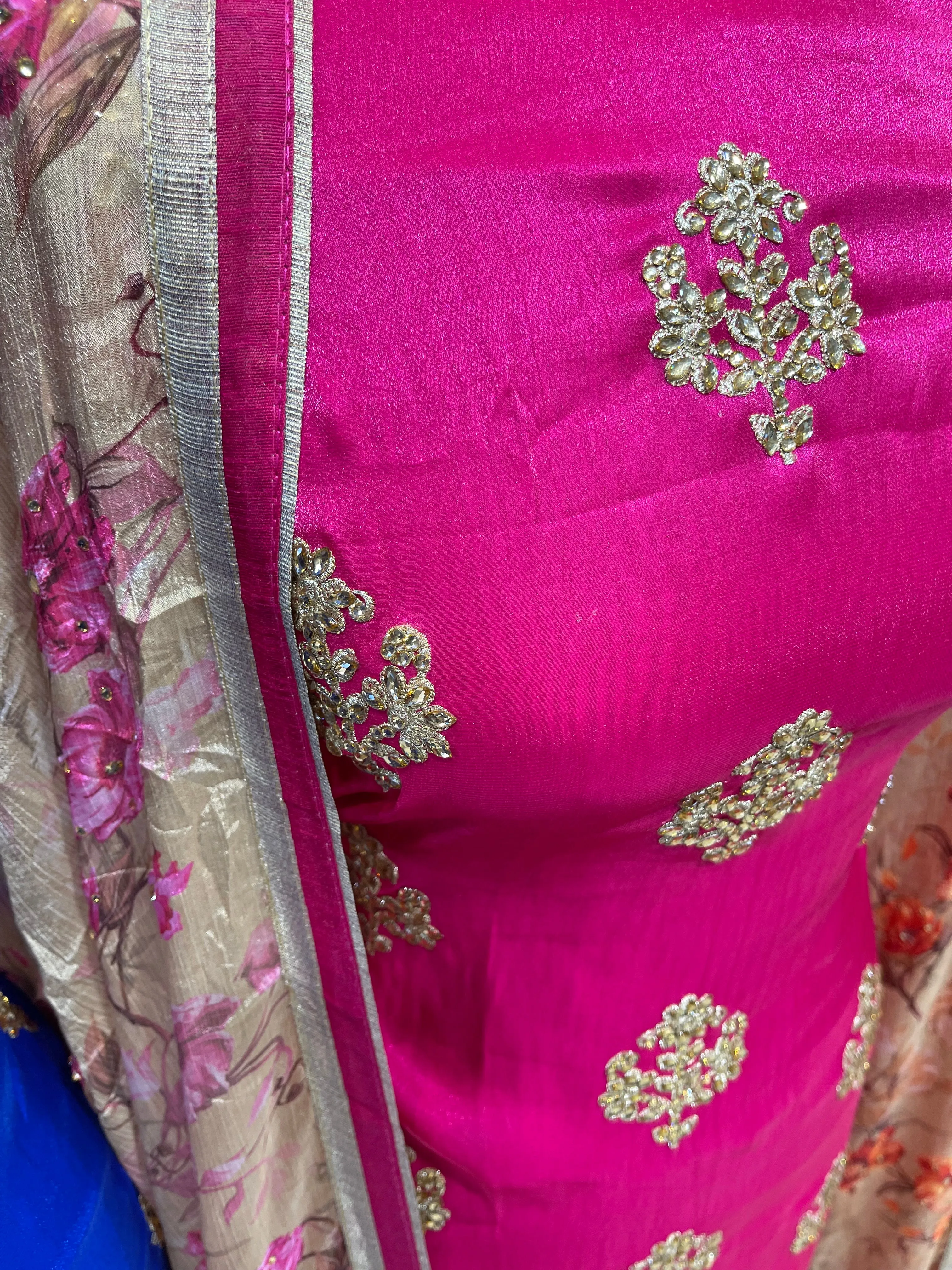 Embroidered Dupion Silk