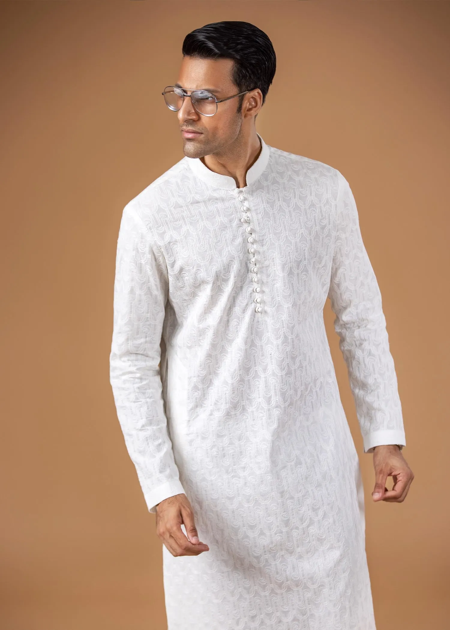 Embroidered Kurta -M22-KUR-07-XS