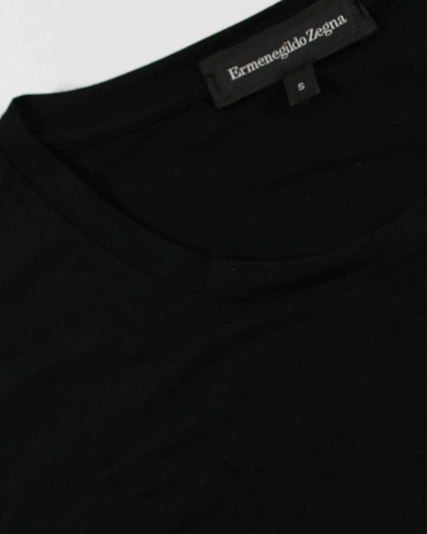 Ermenegildo Zegna T-Shirt Black Round Neck Micromodal S