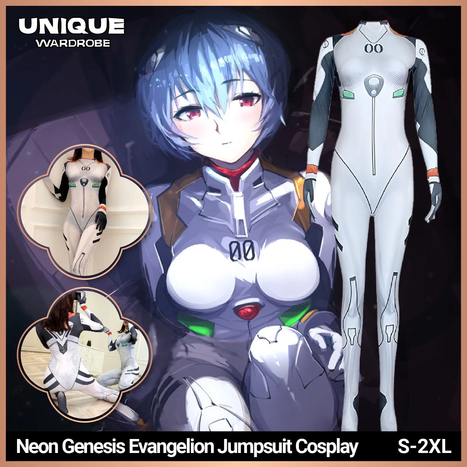 Evangelion Ayanami Rei Plugsuit Cosplay