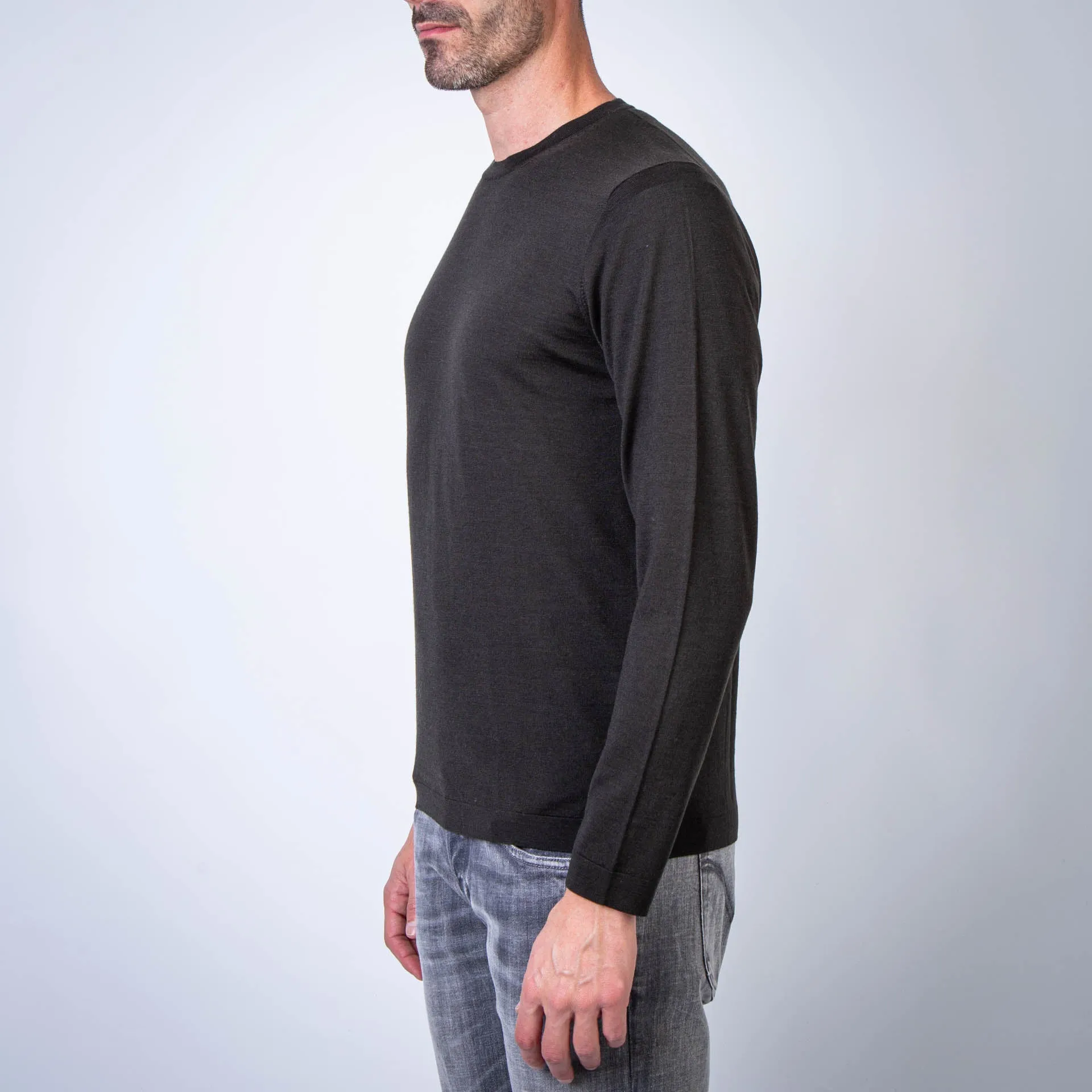 FILIPPO DE LAURENTIIS SWEATER TS0ML LSC18R 591 MILITARE