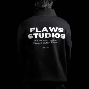 FLAWS STUDIO Zipper Polo-Black