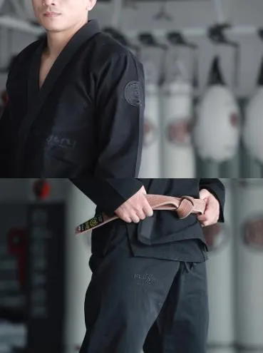 FLUORY BJJF38 JIU JITSU GI Size A0-A4 BLACK